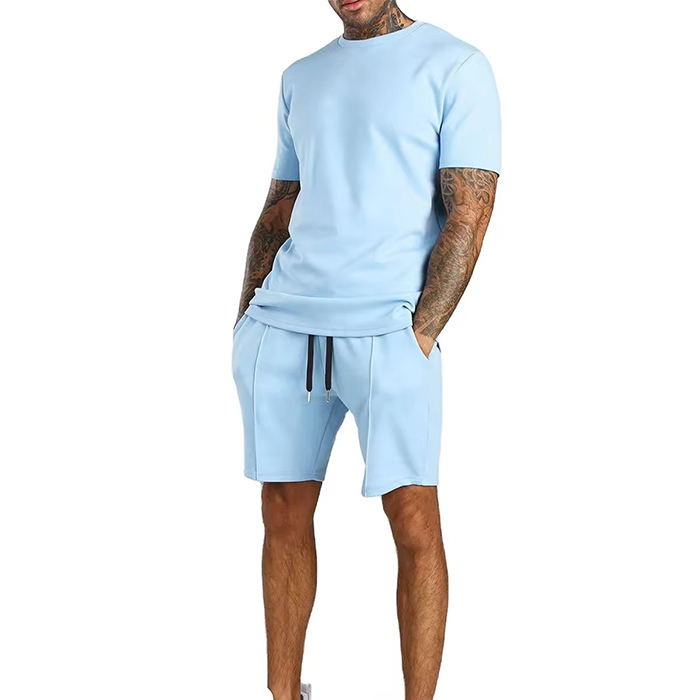 Summer Man Clothes Breathable Casual High Street Men's T Shirt and Shorts Sets Short Sleeve Tops Gym Suit Oversize Men's Sets