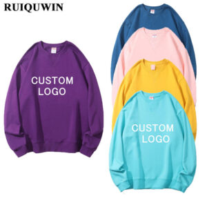 RUIQUWIN High Quality Crewneck Blank Cotton Oversized 380Gsm Pullover Long Sleeve Sweatshirts With Custom Logo Men's Sweatshirts - Image 2