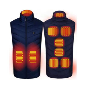 Electric Mens Heated Vest extra Large Size 9 Zone Heating Rechargeable Thermal Vest Smart Constant Temperature Heating Vest Suit - Image 2
