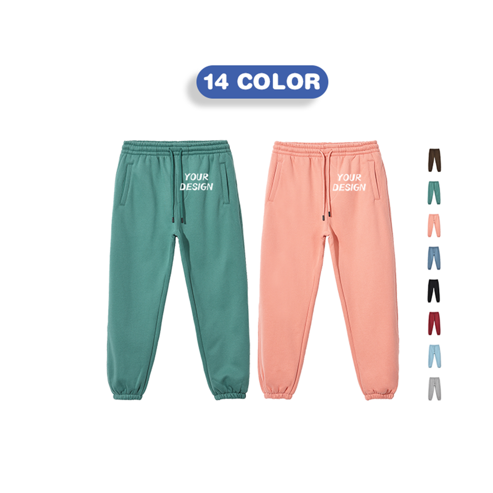 Customized logo High-quality Thick Cotton Polar Fleece Pants Loose Fitting Sports Casual Pants for Men and Women