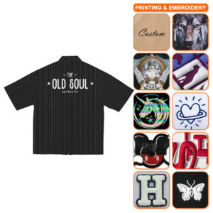 New Shirt Customized Men's Summer Stripe Loose Zipper Shirt Japanese Retro Trendy Casual Short Sleeved Shirt - Image 5