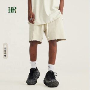 High Quality Baggy Shorts Custom Logo Vintage 100% Cotton French Terry Acid Wash Shorts Men - Image 1