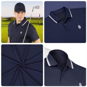 Custom Unisex  Blank Mens Striped Short Sleeve Polo Shirts Embroidery Logo Golf Polo T-shirts - Image 10