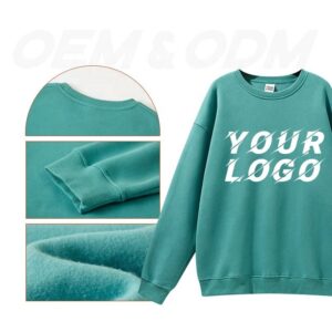 High Quality 100% Cotton Fleece Sweatshirt Custom Wholesale Men Heavy Weight Crewneck Sweatshirt - Image 3