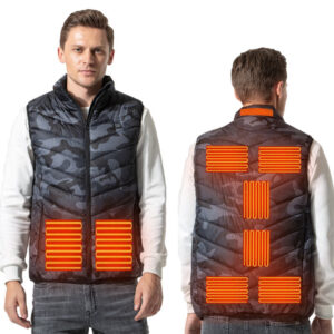Electric Mens Heated Vest extra Large Size 9 Zone Heating Rechargeable Thermal Vest Smart Constant Temperature Heating Vest Suit - Image 8
