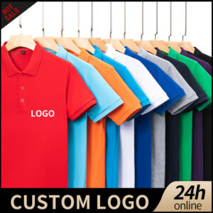 Pique Fabric 100% Cotton Solid Color Men Polo Shirts Over Size Golf t Shirts Custom logo Polo t Shirts - Image 3