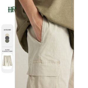 2023 200gsm 100% Cotton Custom Logo Graphic Summer Jogger Running Shorts Athletic Cotton Sweat Men Shorts for Men - Image 2