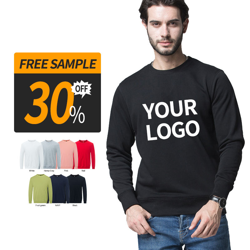 Man Clothing Fasion Street Wear Plain Crewneck Sweat Shirt Clothing Manufacturers Custom Cotton Sweatshirt