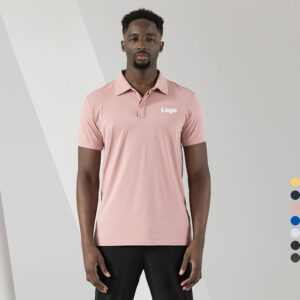 New Design Custom Embroidered Logo  87%Nylon&13%Spandex   Man Golf Business Uniform Solid Color Polo Shirt - Image 1