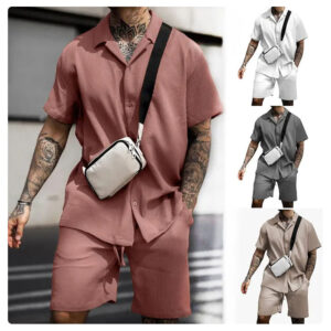 Tracksuits for Men Custom logo 2 Piece Short Set of Men High Quality Man Casual Wear - Image 7