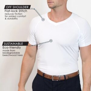 Men Tailored Fit Stays Smooth Tucked-in Under Your Other Clothes Sweat Proof Undershirt Basic White t Shirt Oversized Custom for - Image 2