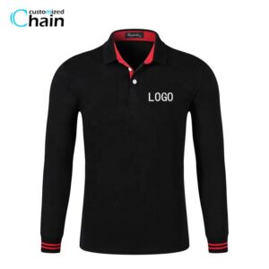 High Quality Mens Polo Shirt Long Sleeves Deer Embroidery Printing Men Slim Casual  S-4XL Fashion Top Clothing - Image 2