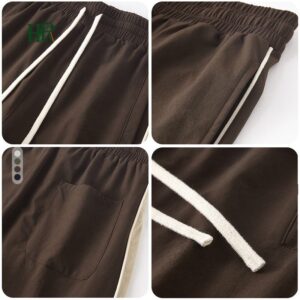 High Quality Track Pants Vintage Streetwear Man Joggers Polyester Stacked Men's Sweatpants - Image 4