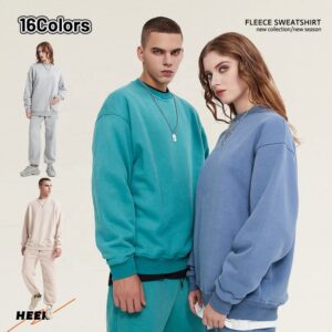 High Quality 100% Cotton Sweaters Customize Logo Design Oversized Sweater High Street Men's Sweaters - Image 1