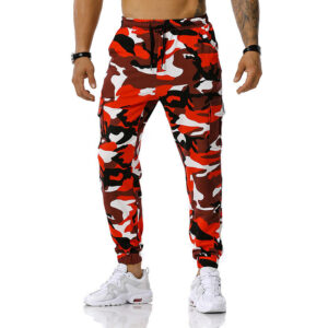Mens Joggers New Red Camouflage Multi-Pockets Cargo Pants Men  Harem Pants Hip Hop Trousers Streetwear XXXL - Image 1