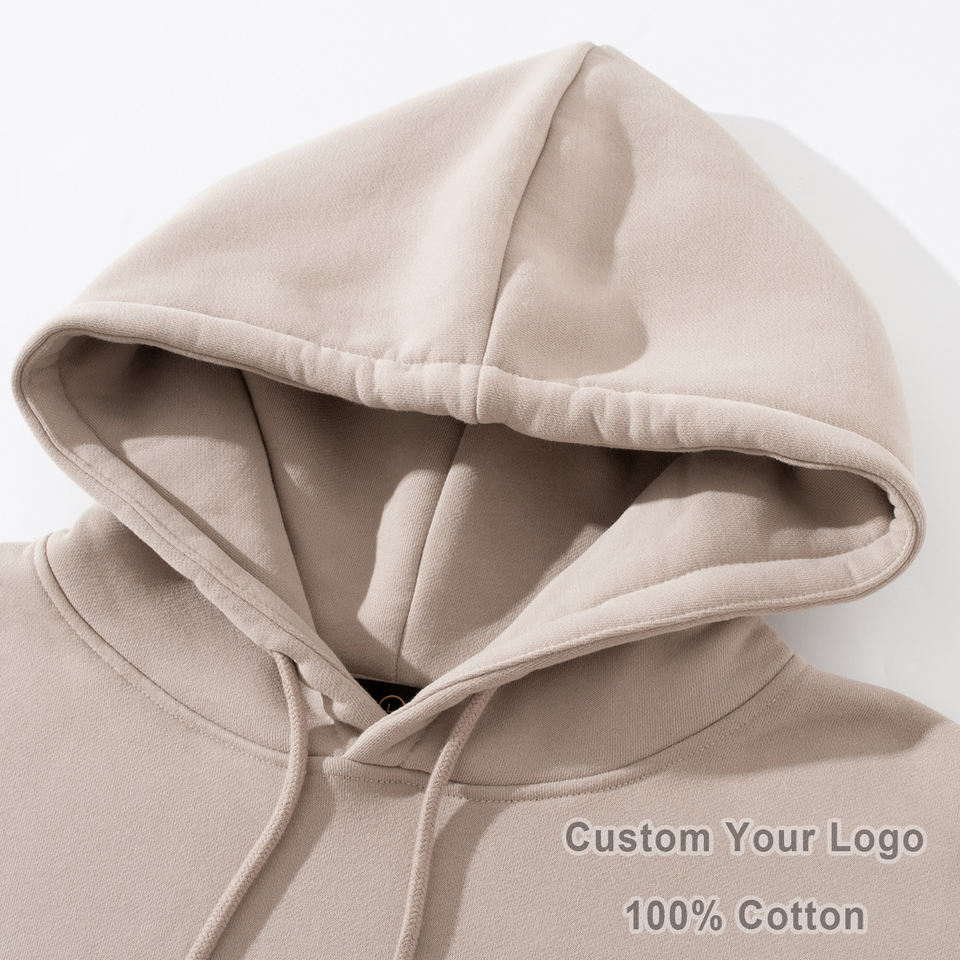 Fashion 330gsm Cotton Unisex Hooded Pullover Sweatshirt Plain Men Hoodies Custom Printed Embroidery Sublimation Blank Hoodies