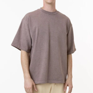 Men T-shirt Sports Cotton Fit Drop Shoulder Brand Blank Mens T-Shirts Oversized Pure Color 280g Stylish Tee - Image 3