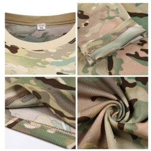 Outdoor Breathable Tactical Clothes Fast Dry Digital Camouflage Combat Short Sleeves T Shirt Tactical Training Shirt - Image 6