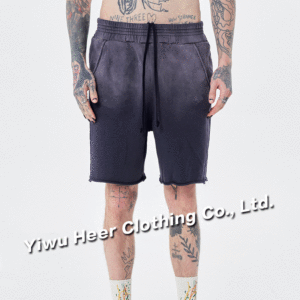 Custom Plain French Terry 100% Cotton Street Acid Wash Running Gym Sports Plus Size Vintage Men Shorts - Image 3