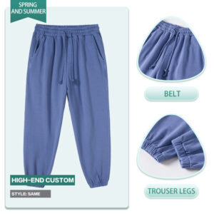 Unisex Sweatpants 100% Cotton Hip Hop Men's Joggers Sweatpants - Image 3