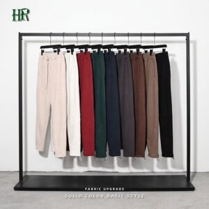 Wholesale Custom Printed Logo Sweatpants 100% Cotton Plain Fleece Mens Jogger Pants - Image 2