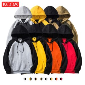 OEM Custom Logo Puff Printing Embroidered Fleece Unisex Blank Hoodies for Men - Image 1
