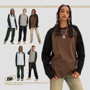 Solid Color Cotton Fashion Unisex Teenagers  Casual O-neck  New Autumn Long Sleeve T Shirt - Image 3