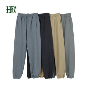 High Quality Plain Fleece Loose Fit Men's Pants Custom Logo Oversize Cotton Sweatpants Gym Fitness Jogger - Image 1