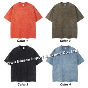 Heavyweight 330 Gsm Cotton Tshirt Custom OEM Vintage Tshirts 3D Print Plain Summer Mens Clothing - Image 4