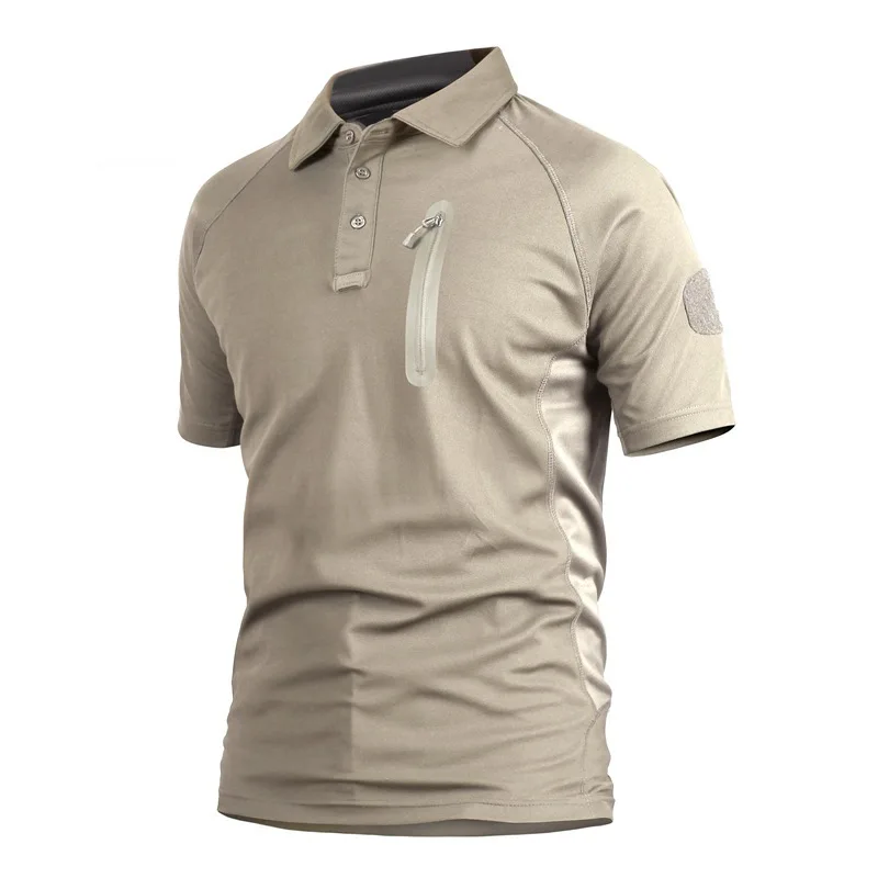 Fighting Breathable Green Short Sleeves Outdoor Summer Quick-drying T-shirt Tactical Polo Short-sleeved T-shirt for Men