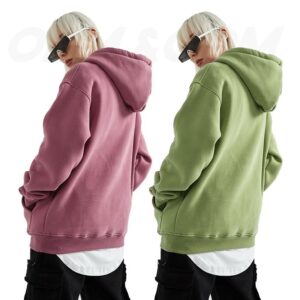 High Quality 500 Gsm Blank Oversized Hoodies Men Cotton Warm Pullover Custom Printing Embroidery Hoodies - Image 2