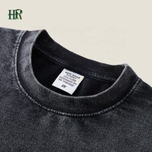 Custom Mens T-shirts Cotton Oversized Short Sleeve Tshirt Vintage Distressed Acid Washed Graphic T Shirt Men - Image 3