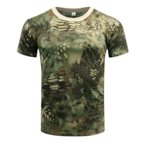 Outdoor Breathable Tactical Clothes Fast Dry Digital Camouflage Combat Short Sleeves T Shirt Tactical Training Shirt - Image 4