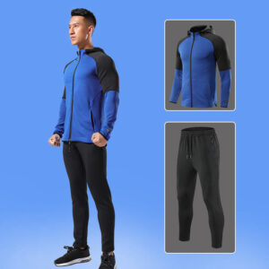 Autumn/winter Long Sleeve Tracksuit Suit Men's Smooth Board Hooded Football and Basketball Training Suit Appearance Coat Jacket - Image 6