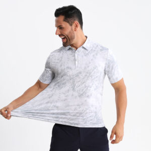 MOQ 1 Pcs  High Quality Custom Your Own Design Logo Polyester Spandex Print Dry Fit Golf Polo Shirts - Image 2