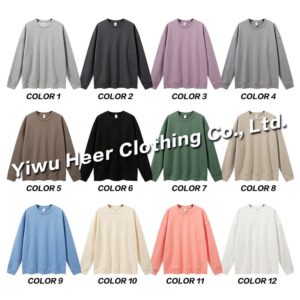 Custom Print Heavy Weight French Terry Unisex Plus Size Men's Hoodies and Sweatshirts - Image 3