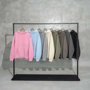 Thick Fleece Lined Pullover Men Vintage Hoodie Sweatshirt High Quality Custom Factory - Image 1