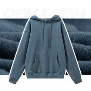 Wholesale High Quality Logo Custom Hoodie 100% Cotton Blank Fleece Plus Size Men's Hoodie - Image 1