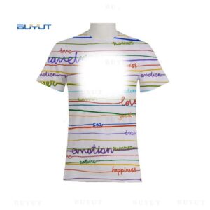 RTS DIY Printable Customized Logo Dye Tied Pattern Tee Shirt Sublimation Blank Faux Bleached T-shirt - Image 4