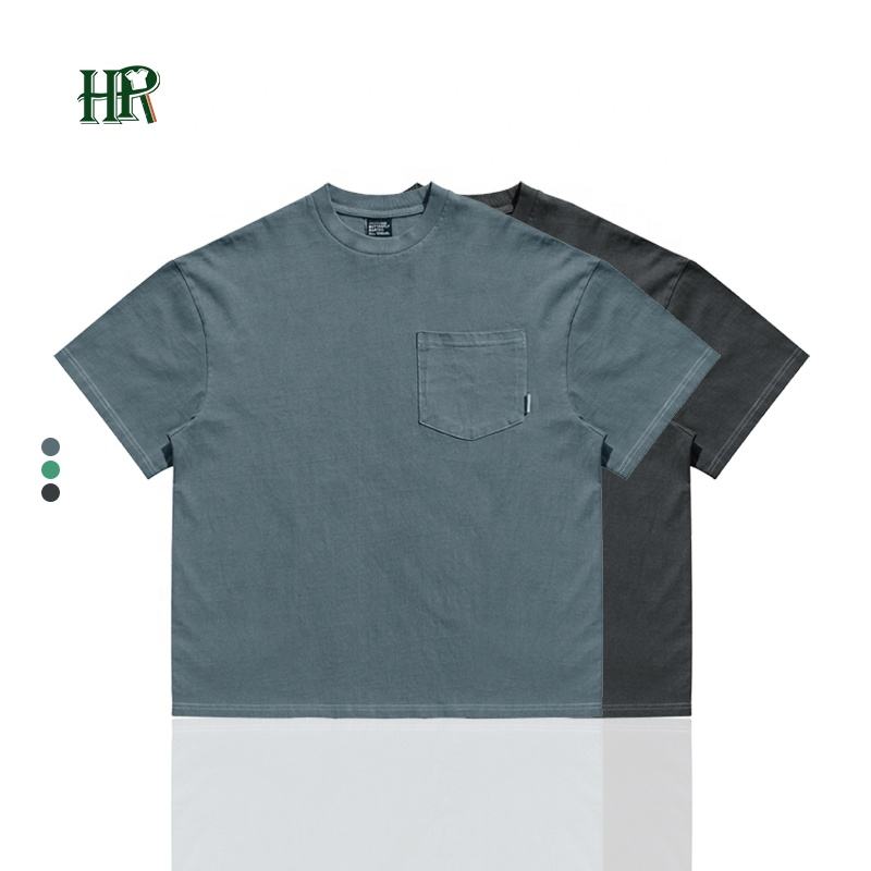 320 Grams High Quality Custom Logo Men T-shirts Embroidery Oversize Acid Washed Shirts White Tee