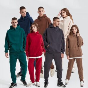 Men's Cotton Sweatpants and Hoodie Set Loose Street Wear Joggers Set Hip Hop Fashion Sweatsuit Man - Image 2