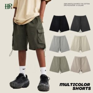 Wholesale Men's Shorts High Quality Cargo Pocket Polyester Track Wash Light Weight Windbreaker Shorts - Image 2