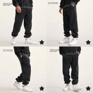 Hot Sale Warm Thicker Cotton Fleece Sweatpants Acid Wash Vintage Joggers Pants Wholesale Jogger Sweatpants - Image 2