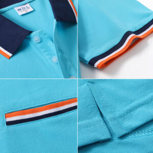 Cotton Multi Color Collar t Shirts for Men Custom Embroidery Printing logo for Men's Polo Shirts - Image 4