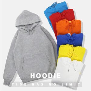 High Quality Polyester Hoodies Men Cotton Pullover Warm Wholesale Custom Printing Embroidery Puff Printing Hoodie - Image 2