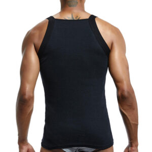 King Mcgreen Star Sleeveless Top Tank Top Breathable Slim Vest Casual Cotton Men Solid Color Slim Fit Tank Fitness Tank Top - Image 4