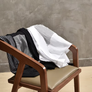 Men's Apparel 100% Linen Clothes Casual Button Long Sleeve Stand up Collar Relax Summer Soft Dress Shirts - Image 4