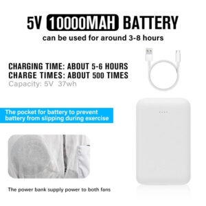 2022 Newest Design 100% Cotton Fan Cooling Clothes Summer air Conditioning Clothing, Short/long Detachable Sleeves - Image 4