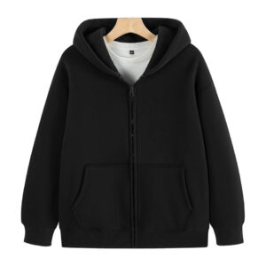 500gsm Manufacturers Custom Clothing Men Blank Zip up Sweatshirt Cotton Bubble Print Zipper Boxy Hoodie With Logo - Image 4