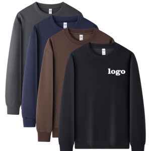 Black Blank Hoodies Men Crew Neck Sweatshirts Oversized Custom Pullover Sweatshirts Standard - Image 1